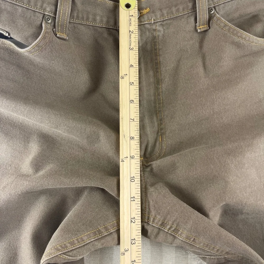 Diamond Gusset Jean Co Mens Brown Canvas‎ Work Pants Made in USA 42x36 DMECVS201